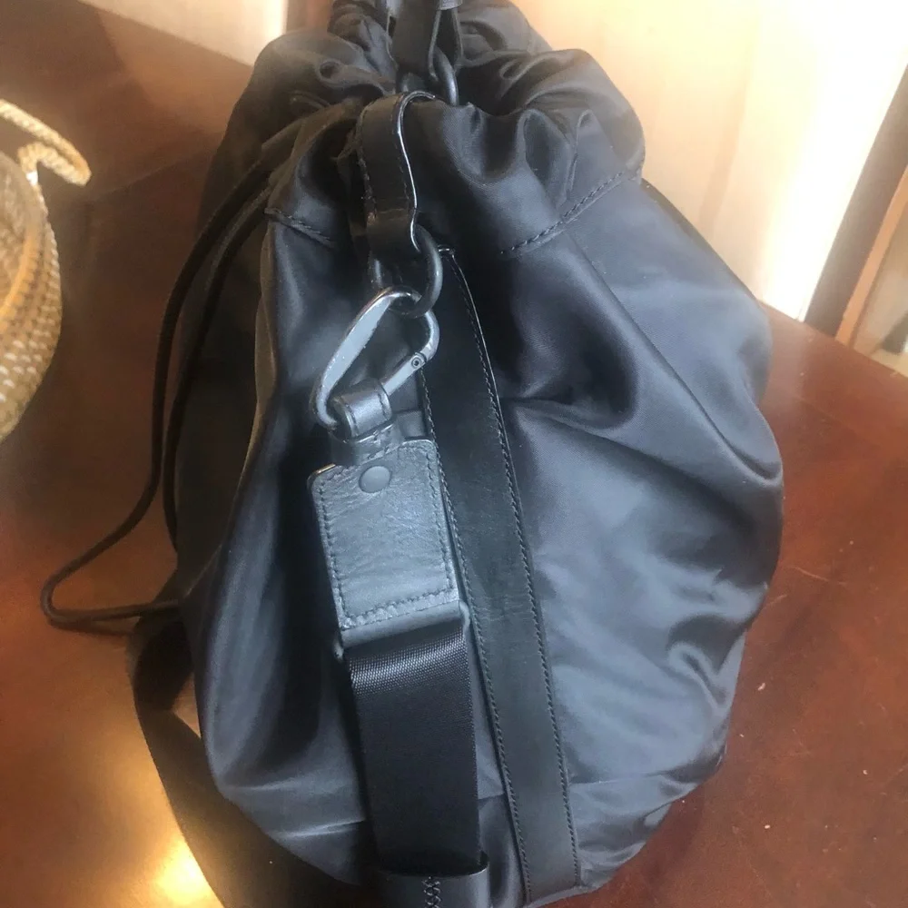 Authentic Cole Haan Black Nylon  drawstring hobo bag - Picture 6 of 12